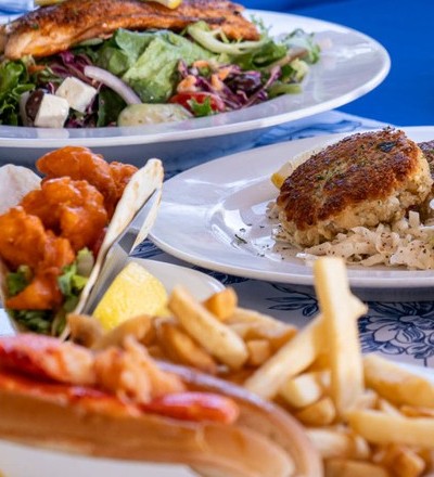 A hot lobster roll with fries at Sandpiper Restaurant in East Haven
